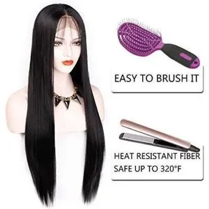 Accessories | Imma 24 Black Straight Lace Front Wig Nwt  display picture 2